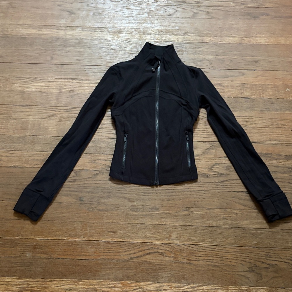lululemon athletica Black Fitted Zip-Up Bomber Jacket
